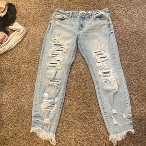 ankle cut ripped jeans from buckle